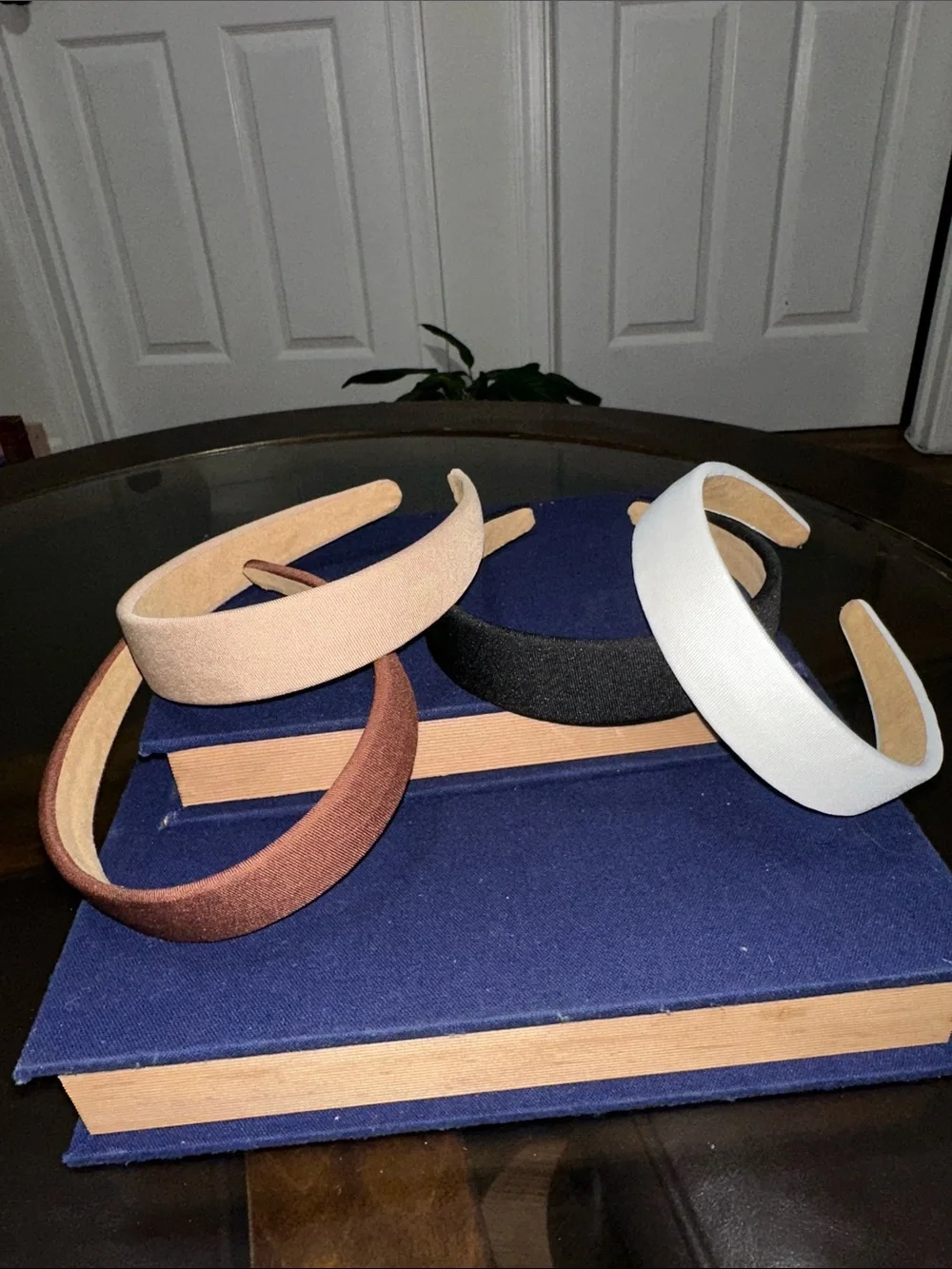 Classic Wide Fabric Headband Set - White, Black, Tan, Brown
